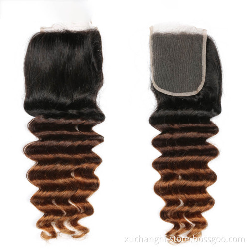 Brazilian Hair Ombre Loose Deep Wave 3 Tone 1B/4/30 3 bundle 100% Human Hair Extensions 100g/pc Healthy Natural Virgin Hair Weft